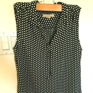 Polka dot sleeveless top